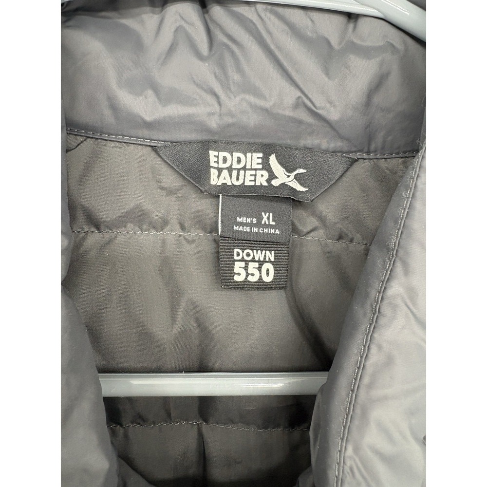 Eddie Bauer 550 Down Puffer Vest Mens Storm Repel Grey Full Zip Size XL - Picture 4 of 16